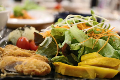 Close-up of food in plate