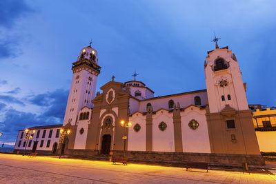 Low angle view of church against sky