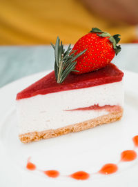 Close-up of cake on plate