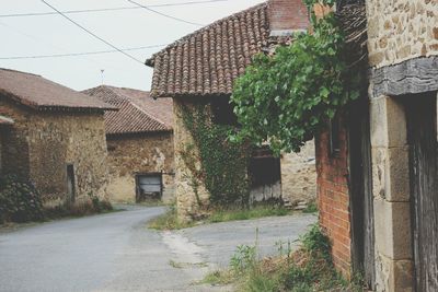 Road leading towards houses