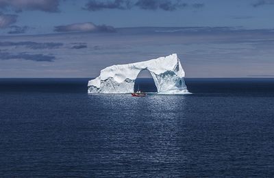 Arch formed in iceberg