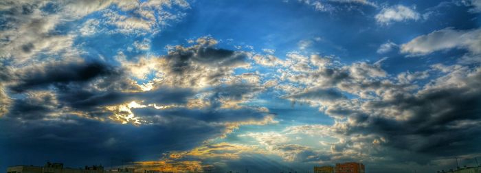 Low angle view of cloudy sky