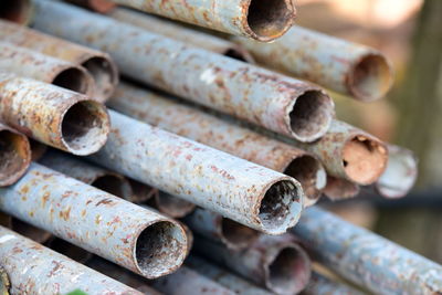 Close-up of rusty pipe