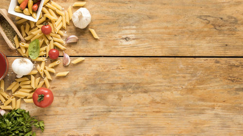 Directly above shot of food on table