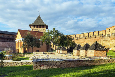 Exterior of historic building against sky