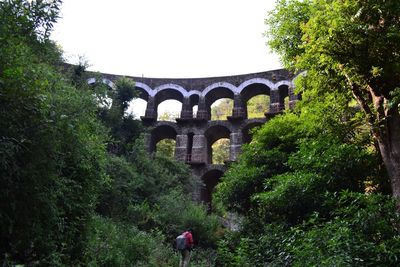 Low angle view of castle against clear sky