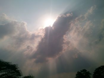 Low angle view of cloudy sky