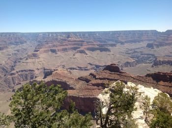 Scenic view of landscape against clear sky