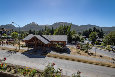 Scenic view of mountains against clear sky