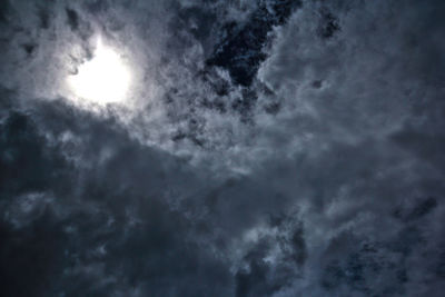 Low angle view of cloudy sky