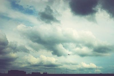 Low angle view of cloudy sky