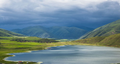 Clean landscape in tibet china.