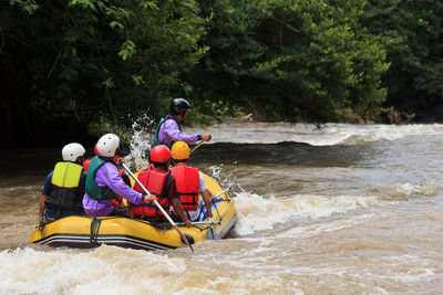 People enjoying in river