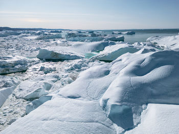 Scenic view of snow covered landscape