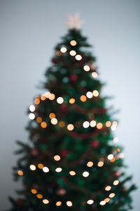 Defocused image of christmas tree