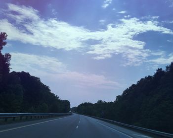 Road passing through country road