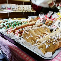 Close-up of cake for sale