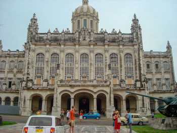 Group of people in front of building