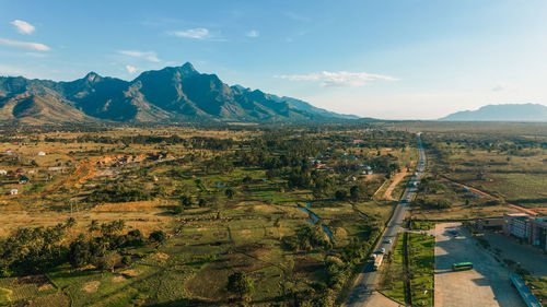 Aerial view of morogoro town