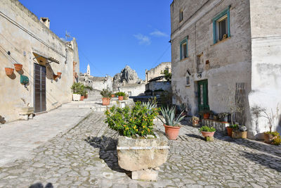 A street of matera, a city declared world heritage site unesco.