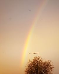 Scenic view of rainbow against clear sky