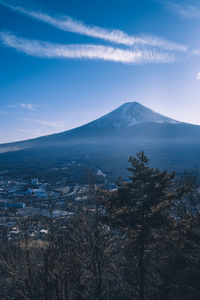 Aerial view of townscape against sky