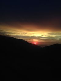 Scenic view of landscape against sky during sunset