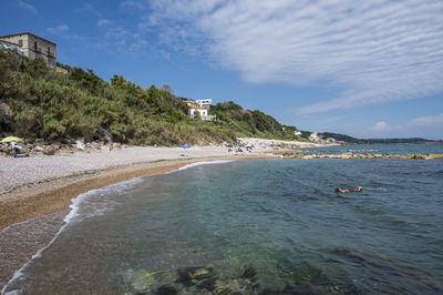  the beautiful beach of calata turchina with crystal clear and blue sea