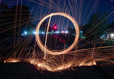 Light trails at night