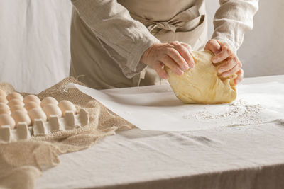 Midsection of woman holding food