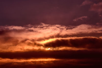 Low angle view of sky during sunset