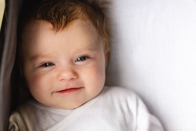 Close-up portrait of cute baby