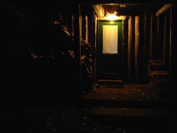 Illuminated lamp in building