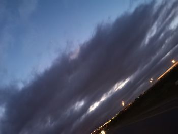 Low angle view of storm clouds in sky