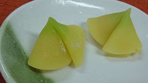 Close-up of bread in plate