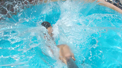 Woman in swimming pool