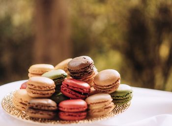 Close-up of cake on table