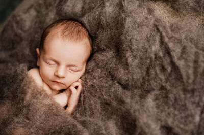 Portrait of cute baby sleeping