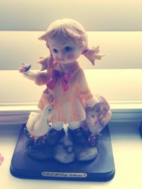 Close-up of toy cat