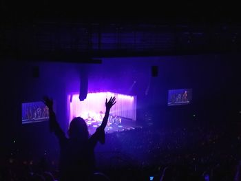 People enjoying music concert