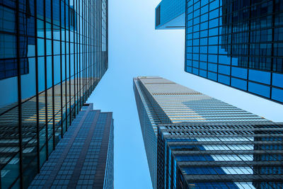 Low angle view of escalator