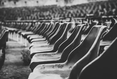 Empty chairs in theatre