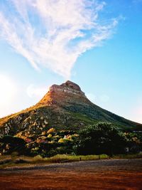 Scenic view of mountain against sky