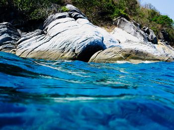 Rocks in sea