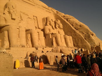 Group of people in front of historical building