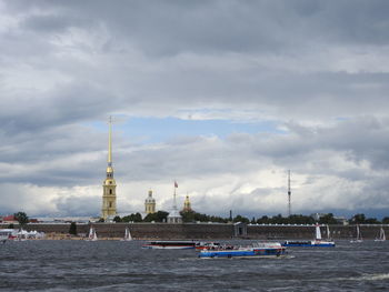 Neva river and clouds