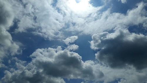 Low angle view of clouds in sky