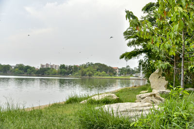 View of lake against sky