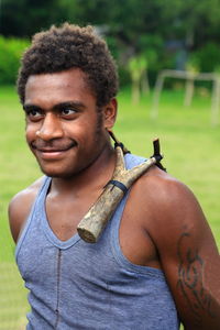 Portrait of young man smiling