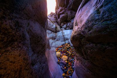 Rock formations in cave